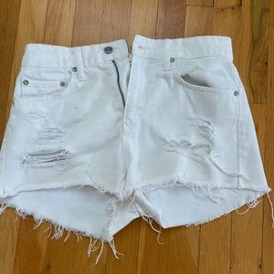 Lover and Friends White Denim Shorts